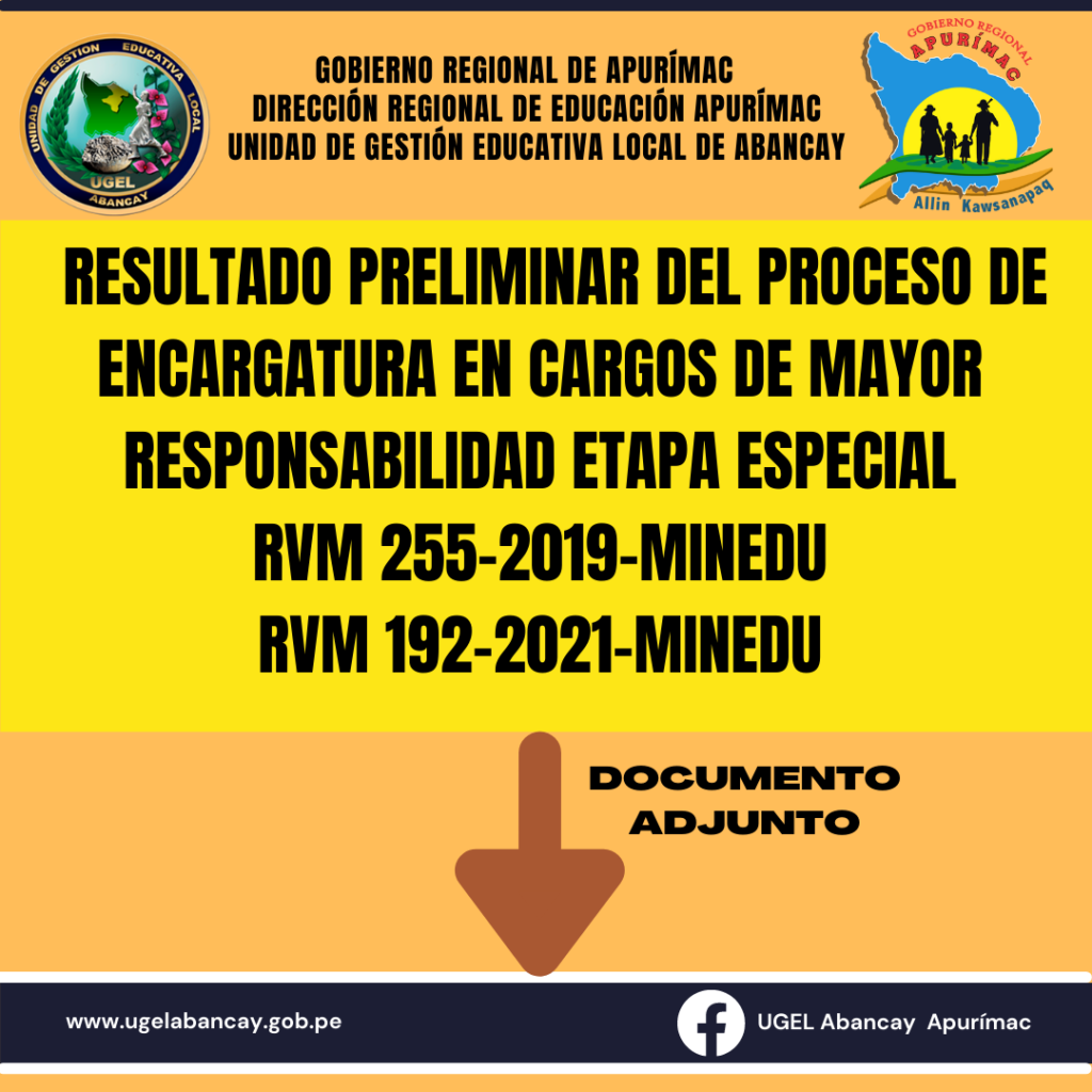 Resultado Preliminar Ugel Abancay 4985