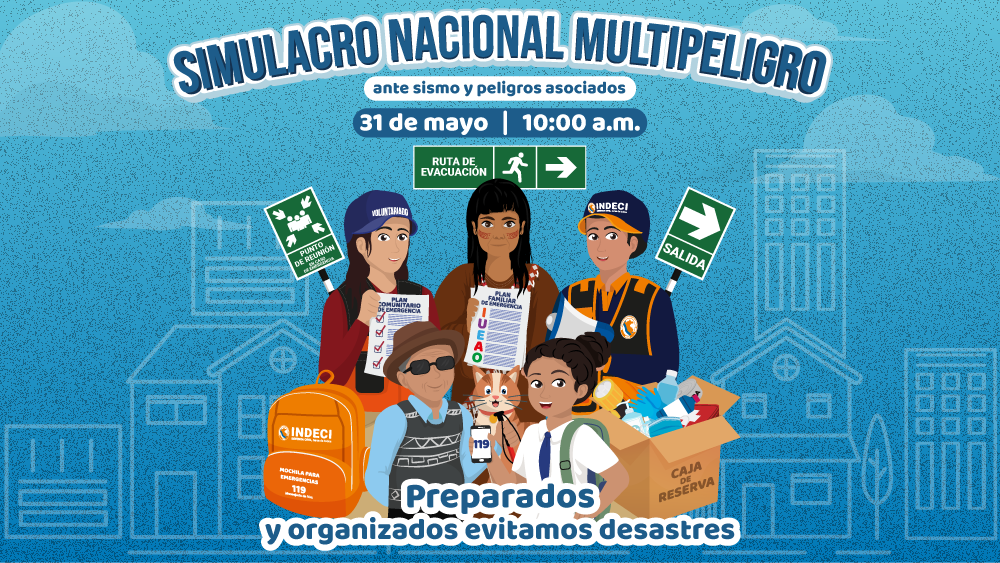 Participemos todos en el primer simulacro nacional multipeligro UGEL